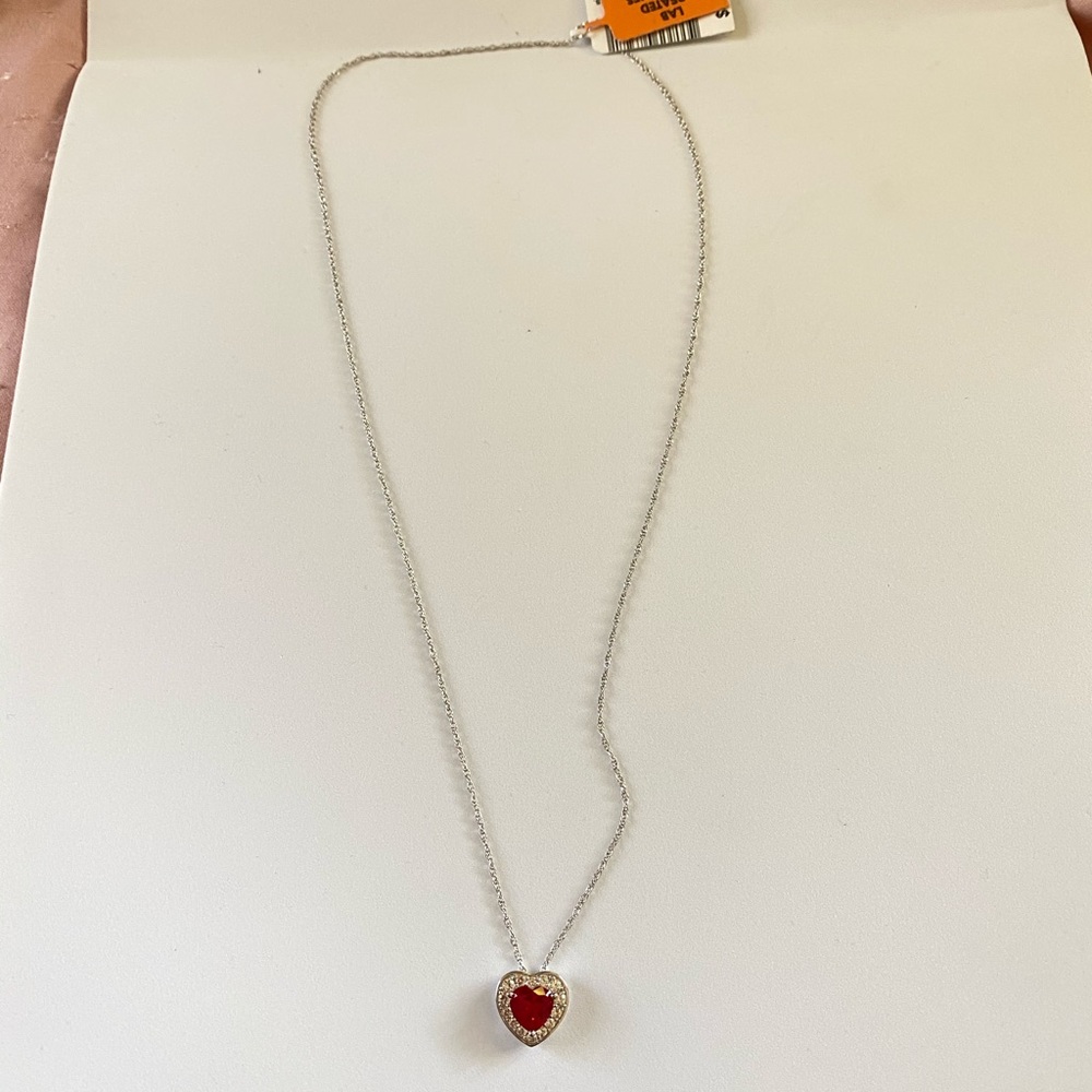 🆕 Bridge gemstone RUBY heart 925 sterling silver - Picture 6 of 6
